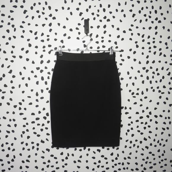 Everlane Black Classic Pencil Stretch Ponte Tube Skirt - Picture 2 of 7